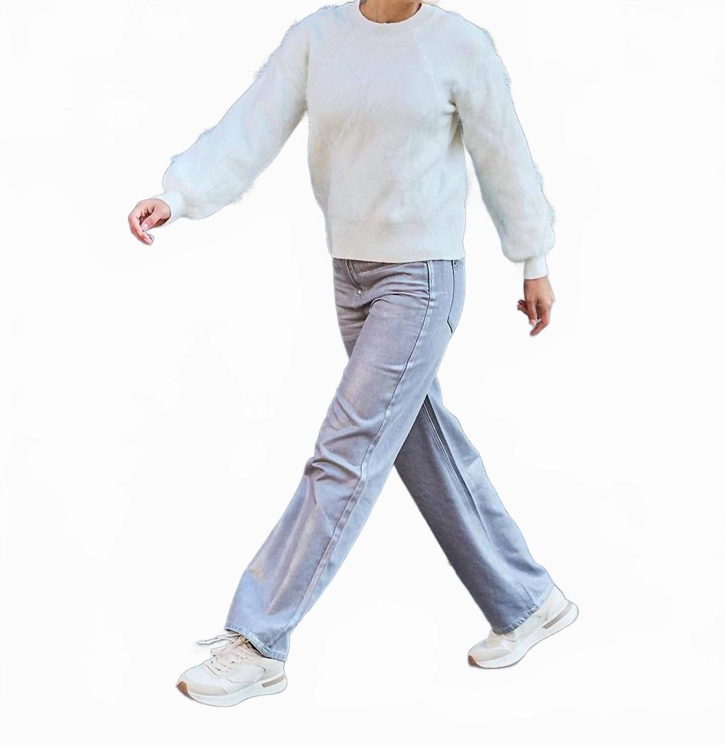 Metallic Grey Jean In Dark Grey