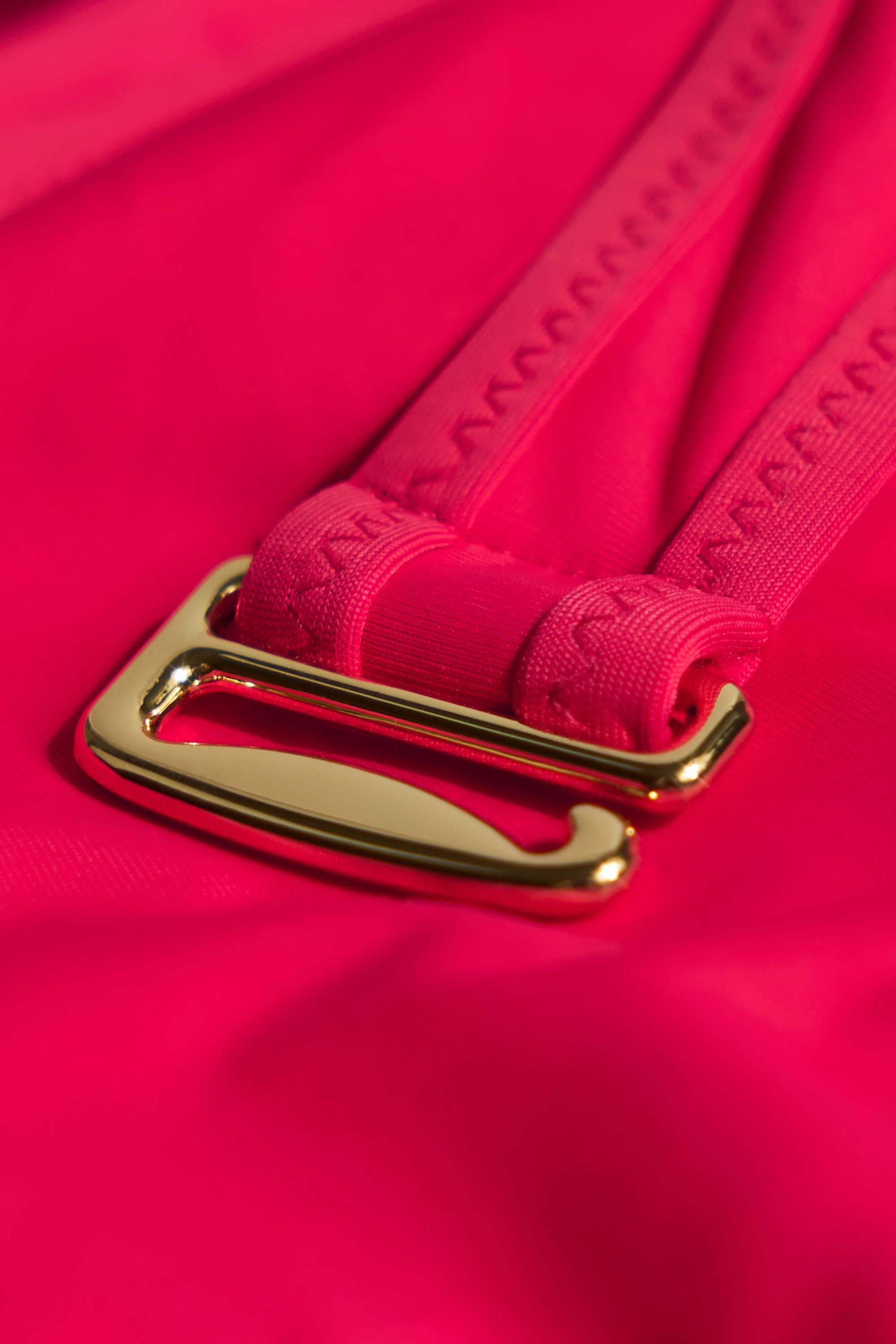 Metallic Layered Swimsuit in Raspberry Pink
