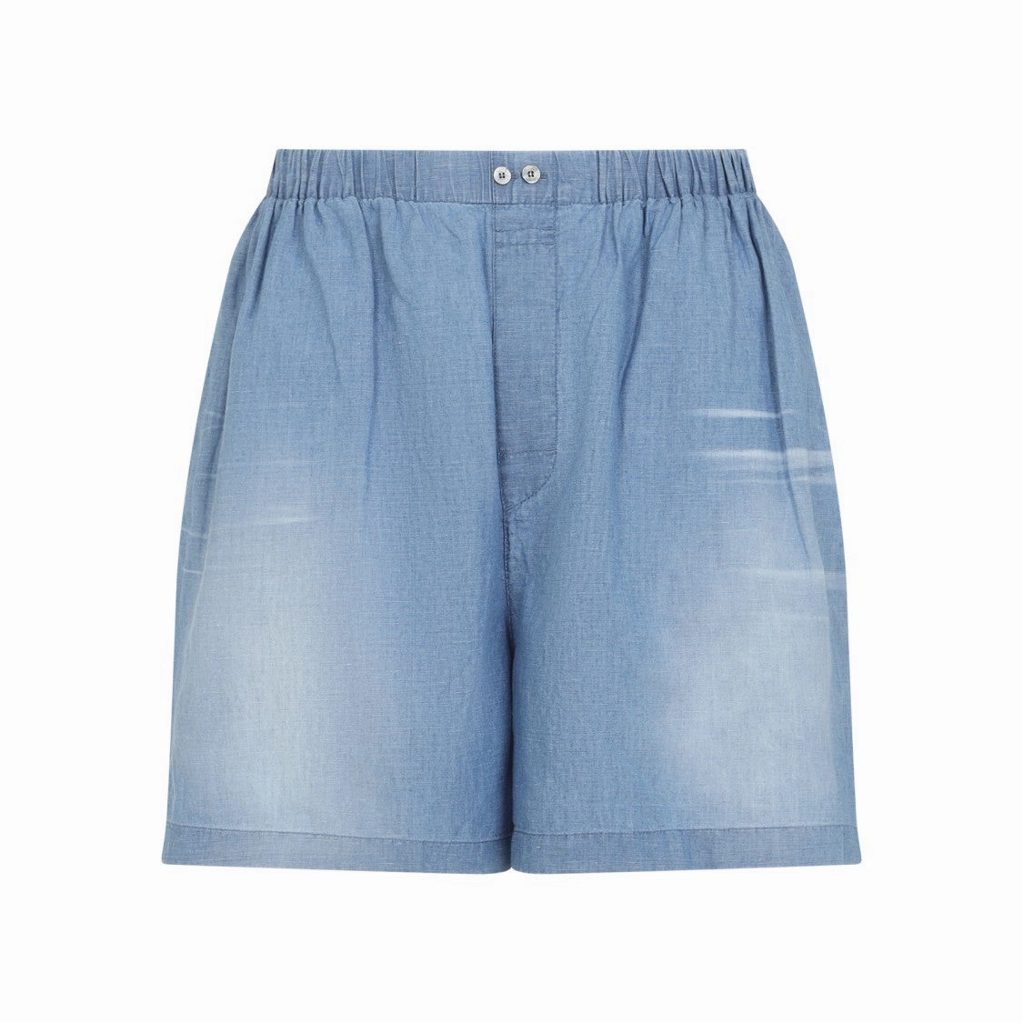 Mid Blue Cotton Shorts