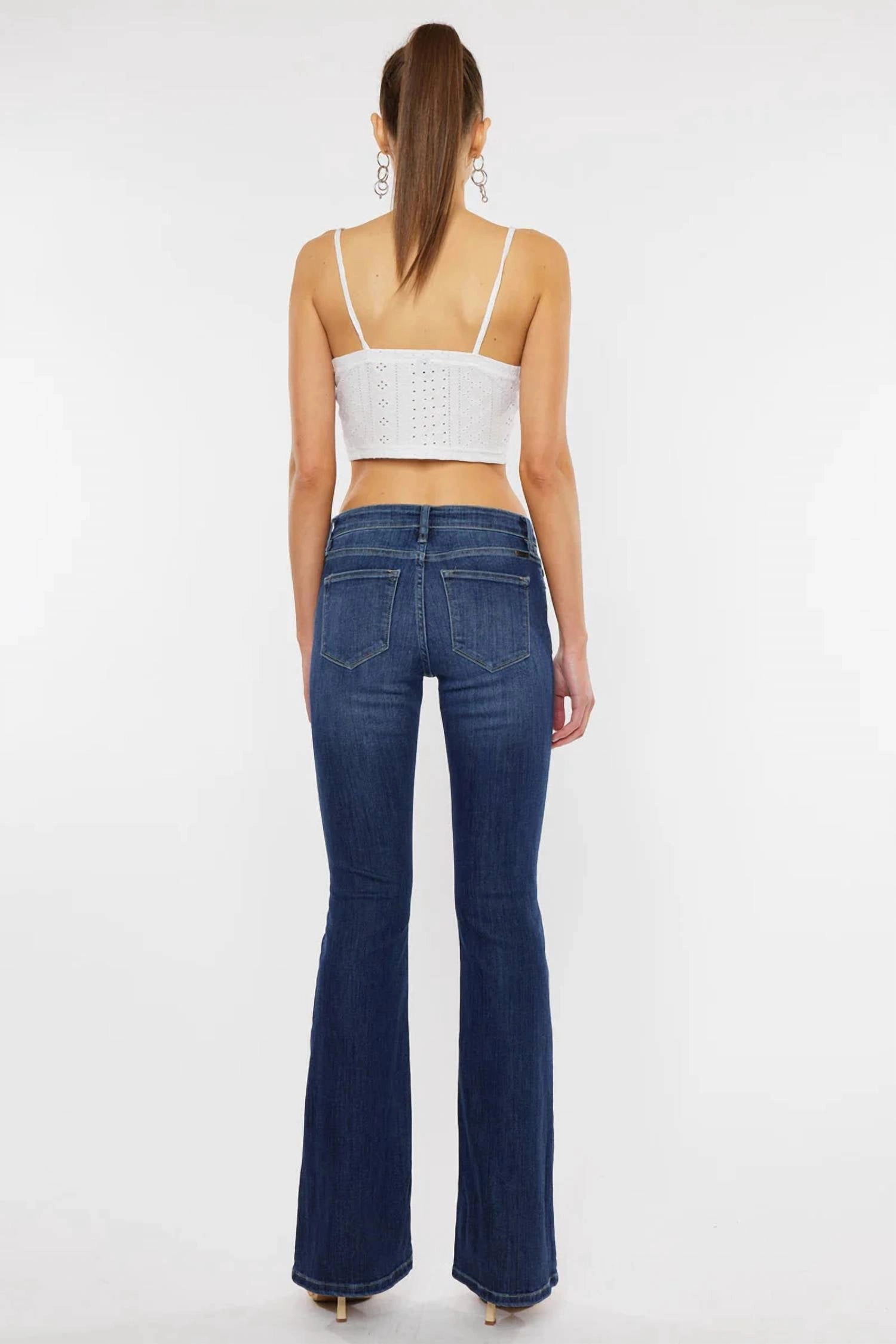 Mid Rise Flare Jean In Medium Wash