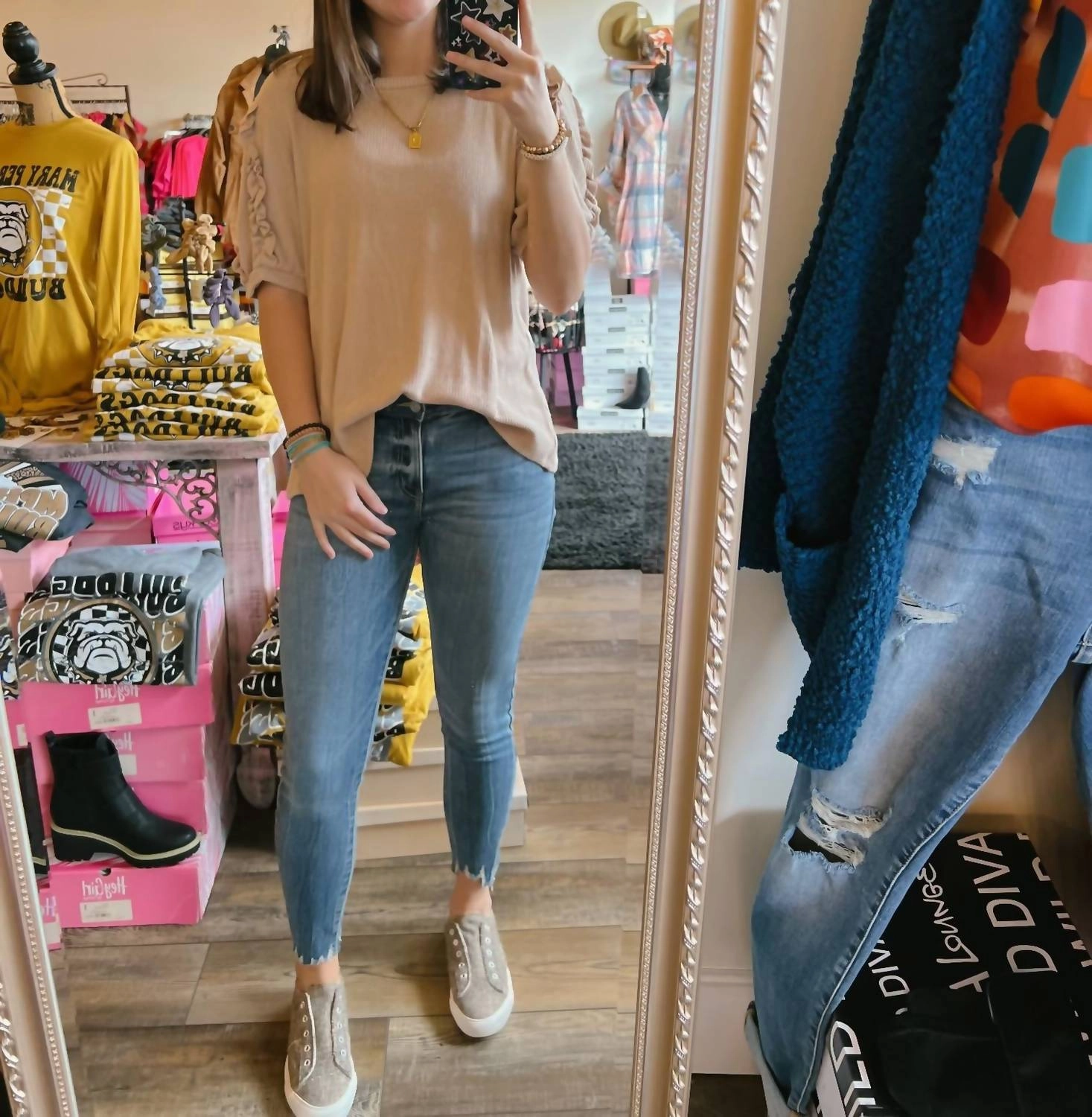 Mid Rise Skinny Jean In Blue