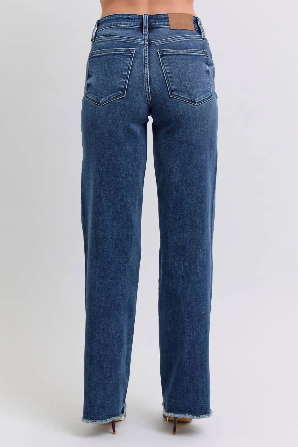 Mid Rise Wide Leg In Dark
