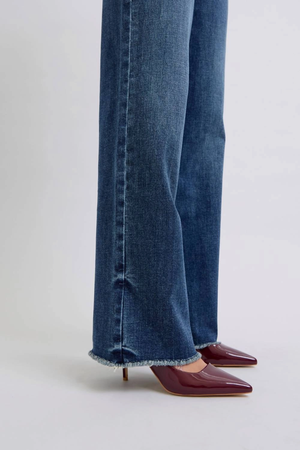 Mid Rise Wide Leg In Dark
