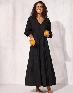 Midi Dress - Black Swim Womens - bikinis clearance