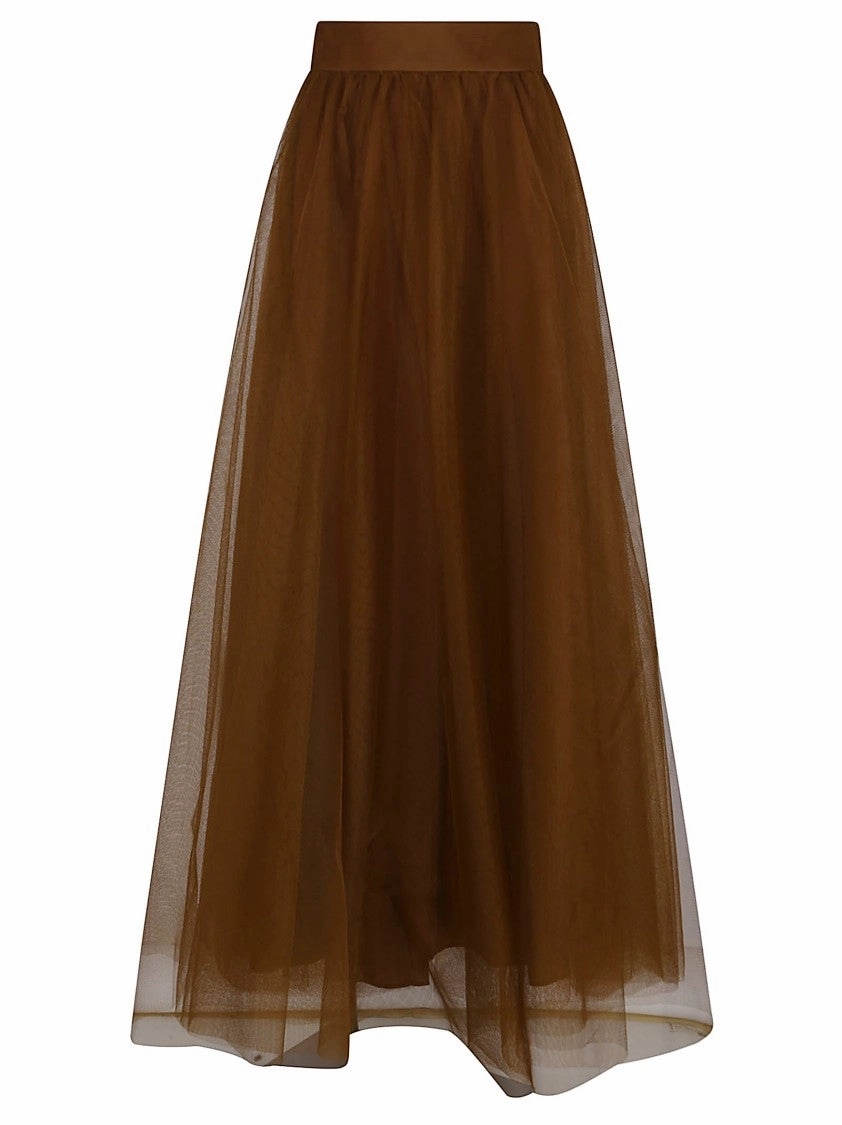 Midi Tulle Skirt With Layered Design