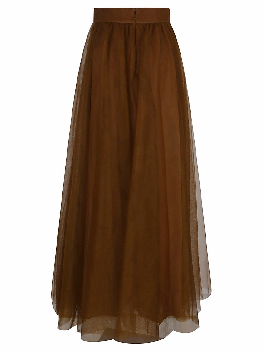Midi Tulle Skirt With Layered Design