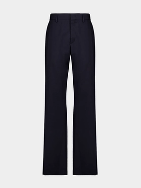 Midnight Blue Wool Trousers Suits Mens - men's suits outlet