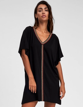 Mini Abaya Dress - Black Swim Womens - swimwear sale