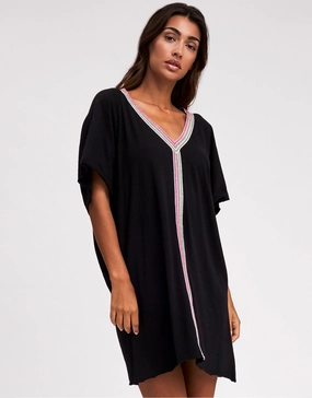 Mini Pima Abaya Dress - Black Swim Womens - swimwear sale