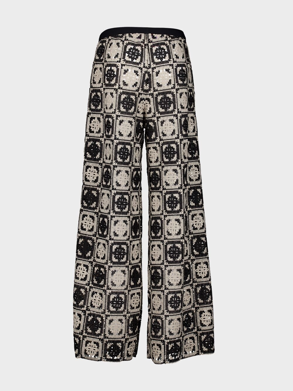 Mini Tiles Macram Palazzo Pants