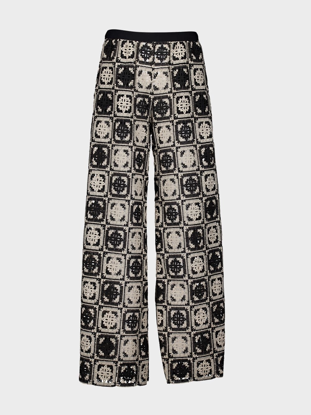 Mini Tiles Macram Palazzo Pants Knitwear Womens - women's knitwear cheap