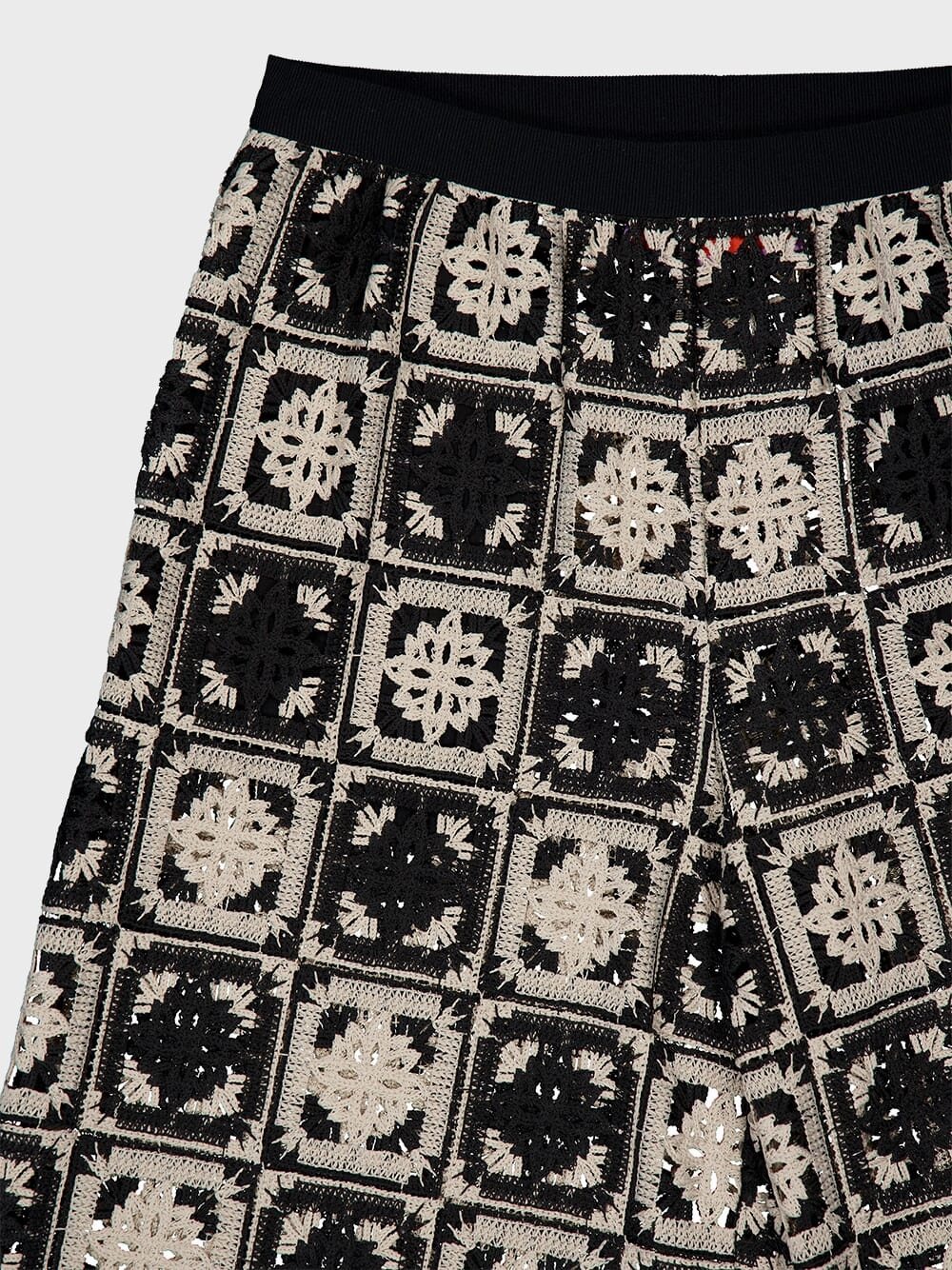 Mini Tiles Macram Palazzo Pants