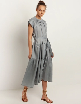 Minimal Midi Dress - Grey Swim Womens - bikinis clearance