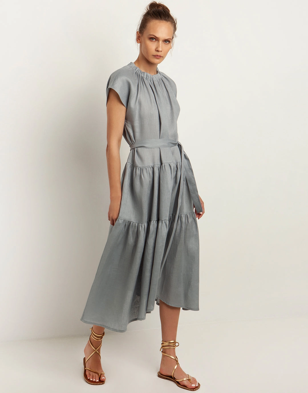 Minimal Midi Dress - Grey Swim Womens - bikinis clearance