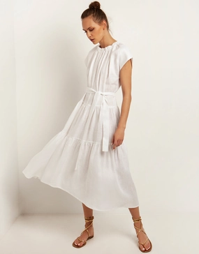 Minimal Midi Dress - White Swim Womens - bikinis clearance