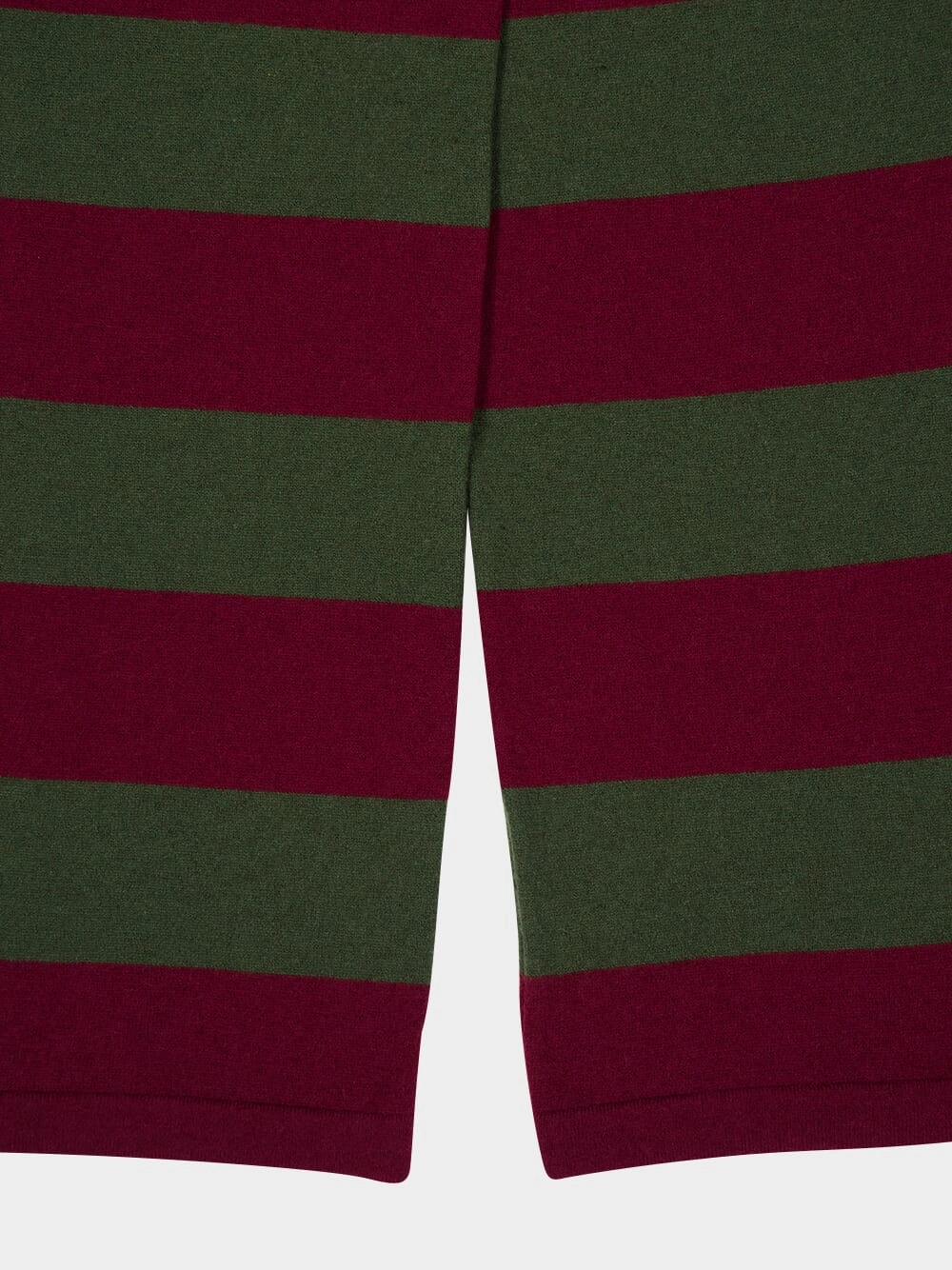 Mira Cabernet and Peacoat Striped Knitted Wide-Leg Pants