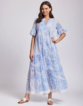 Miriam Maxi Dress - Blue Swim Womens - bikinis clearance