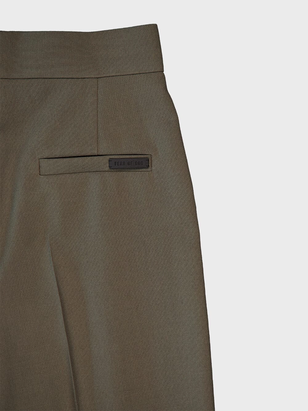 Mocha Wool Silk 8th Trouser