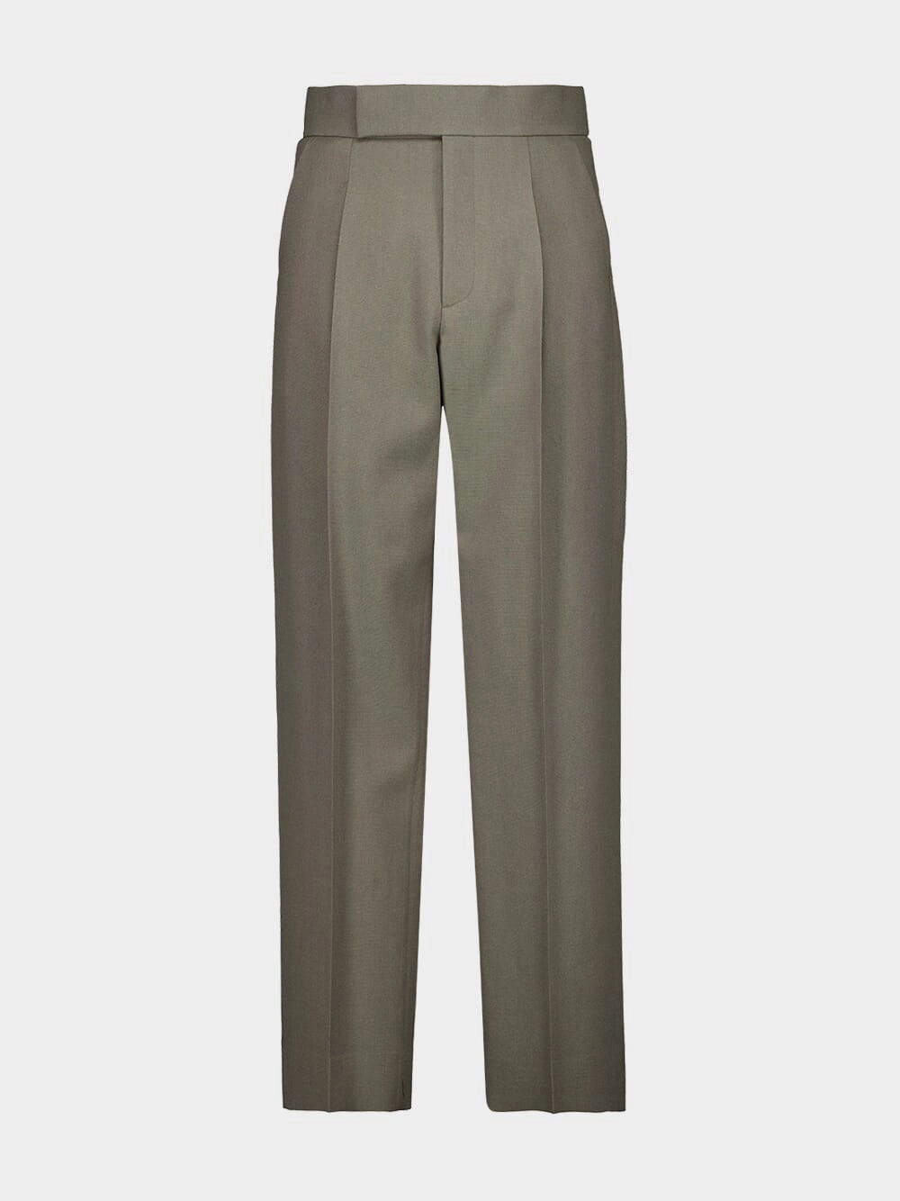 Mocha Wool Silk 8th Trouser Suits Mens - men's suits outlet