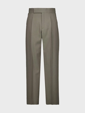 Mocha Wool Silk 8th Trouser Suits Mens - men's suits outlet