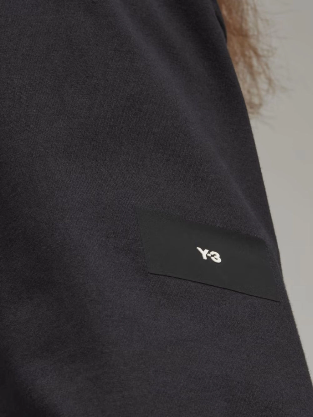 Mock-Neck Long-Sleeved Cotton Sweatshirt