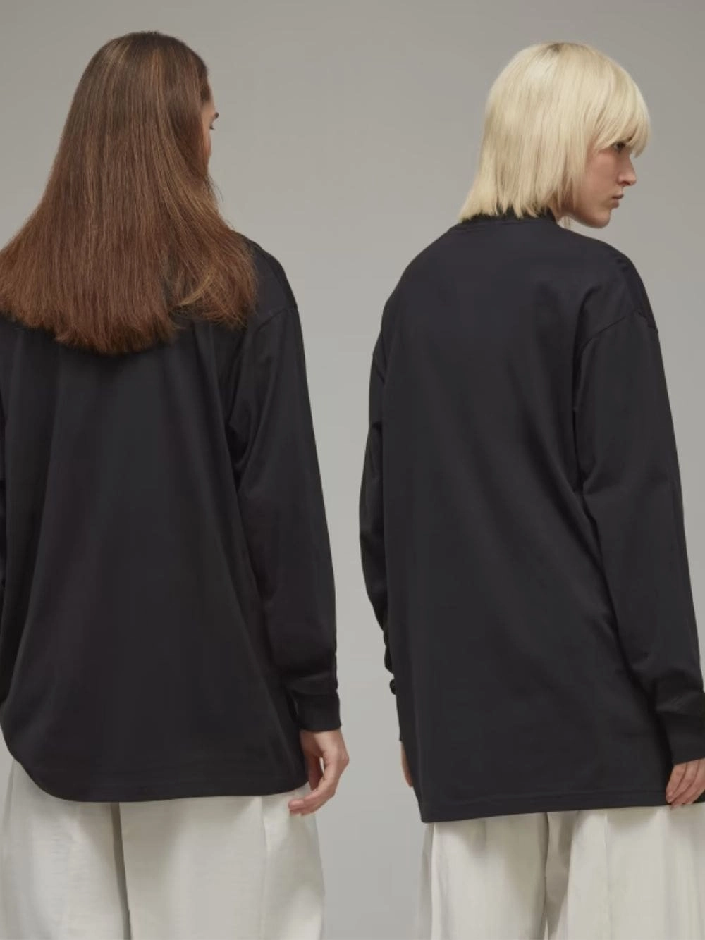 Mock-Neck Long-Sleeved Cotton Sweatshirt