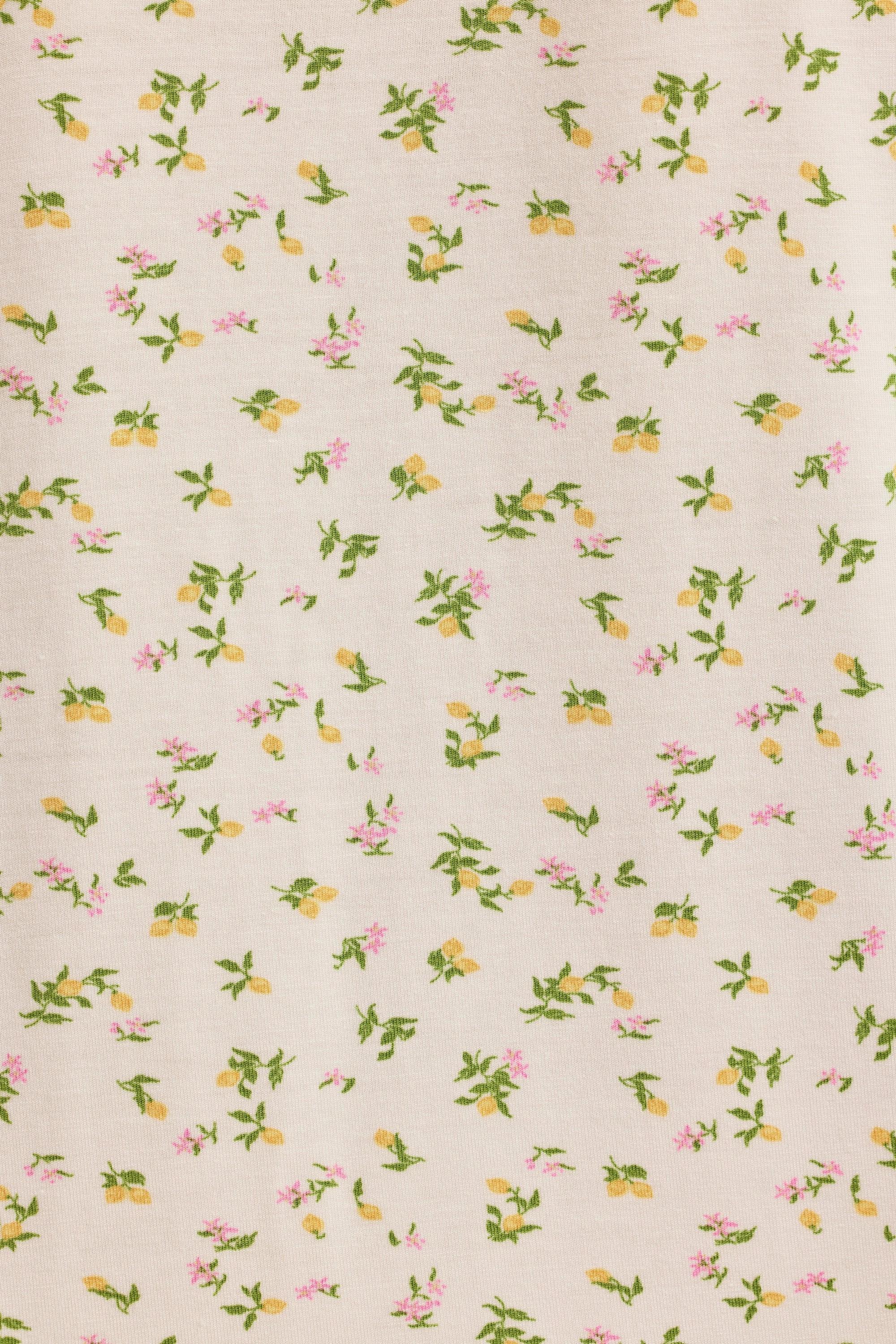 Modal Long-Sleeve Pyjama Top in Lemon Print