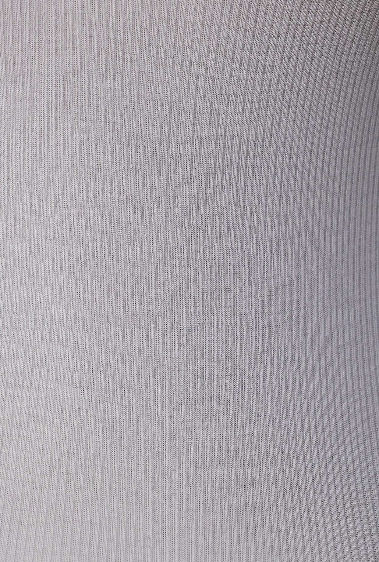 Modal Rib Long Sleeve Crop Top in Fog