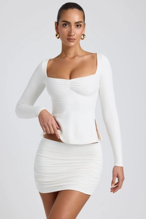 Modal Sweetheart-Neck Top in White Tops - basic tees cheap
