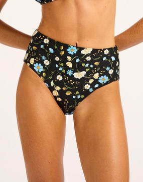 Modern Romance High Waisted Bikini Pant - Black Swim Womens - beachwear discount