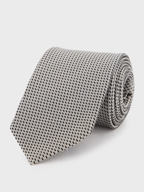 Monochrome Houndstooth Tie Suits Mens - men's suits outlet