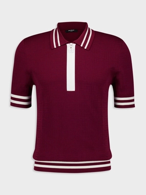 Monogram-Jacquard Polo Shirt Tops Mens - men's t-shirts outlet