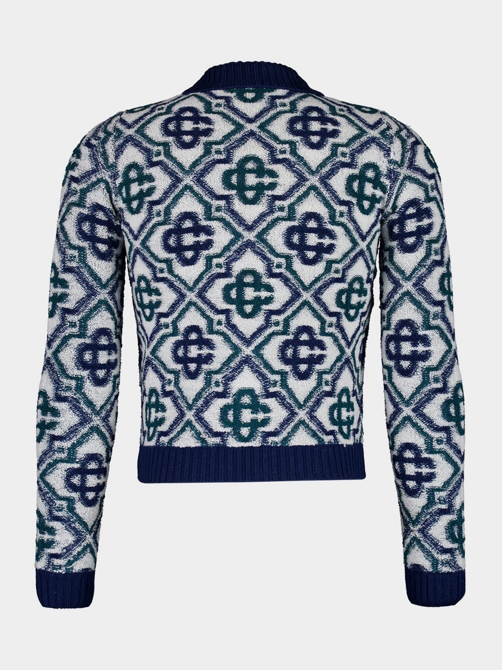Monogram Knit Zip Jumper