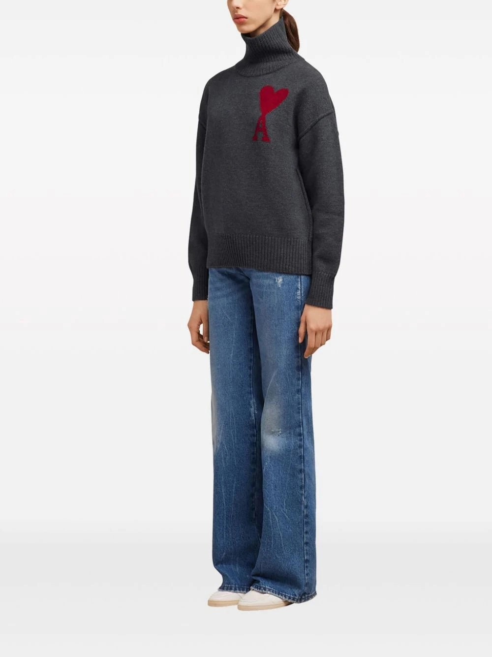 Monogram Motif Intarsia-Logo Wool Jumper
