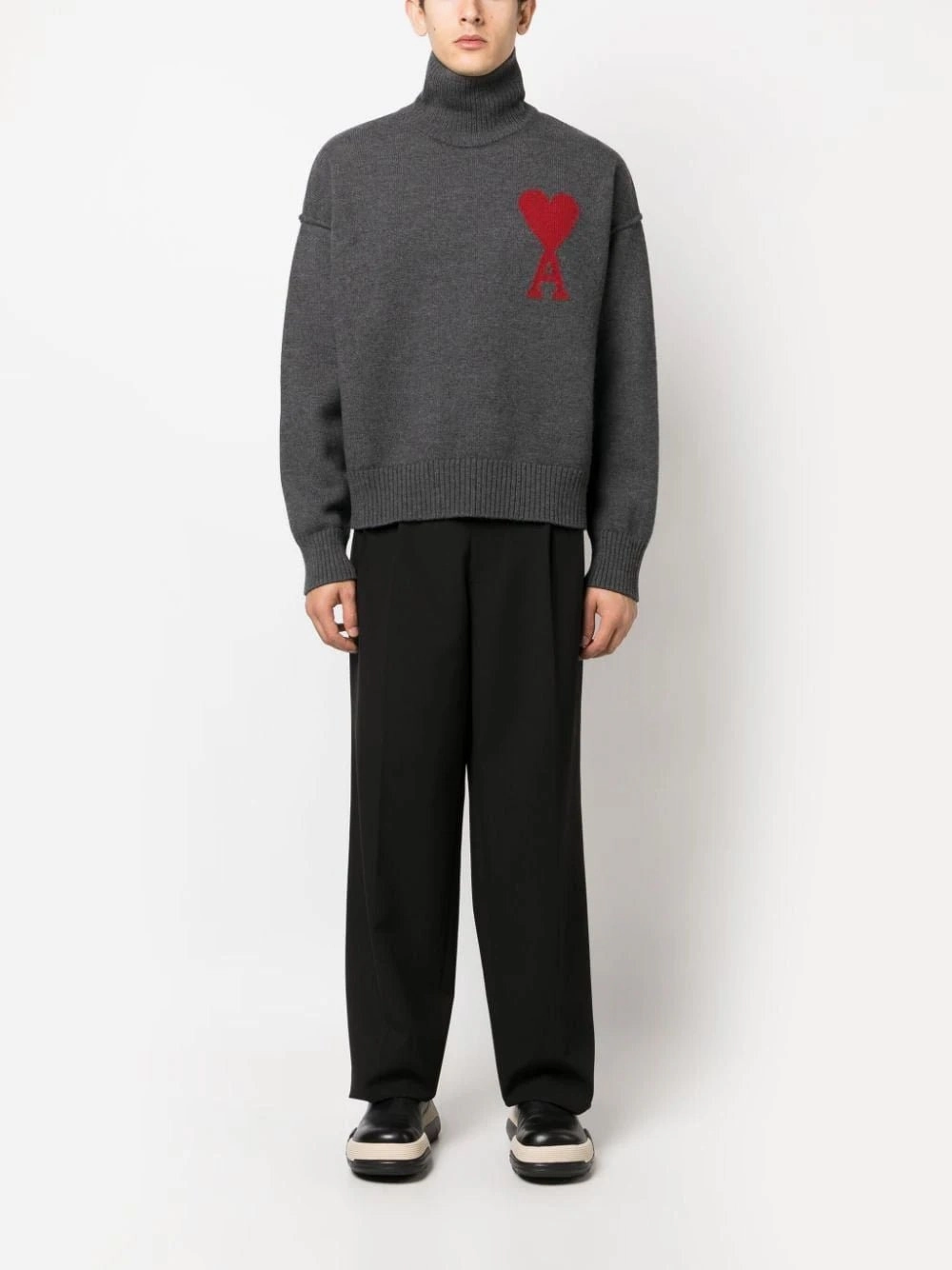 Monogram Motif Intarsia-Logo Wool Jumper