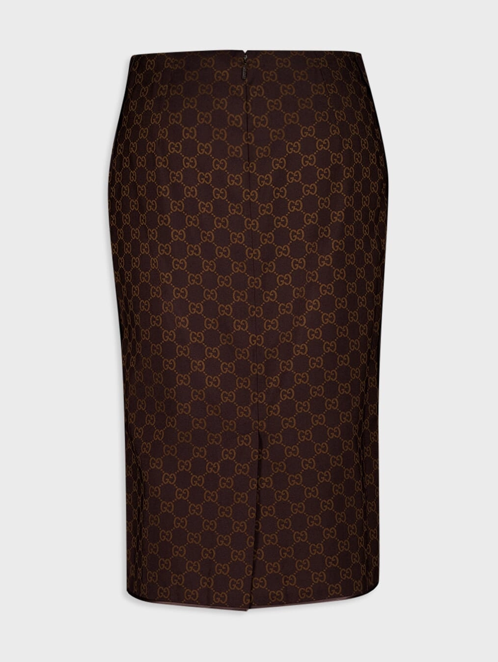 Monogram Pattern Pencil Skirt