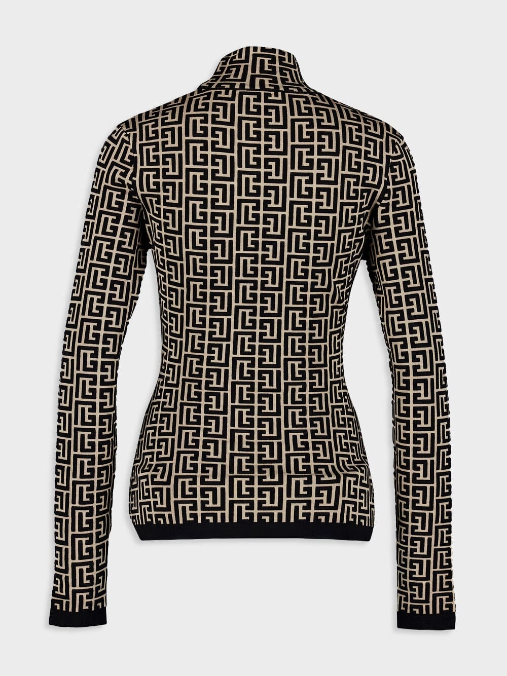 Monogram Print Turtleneck