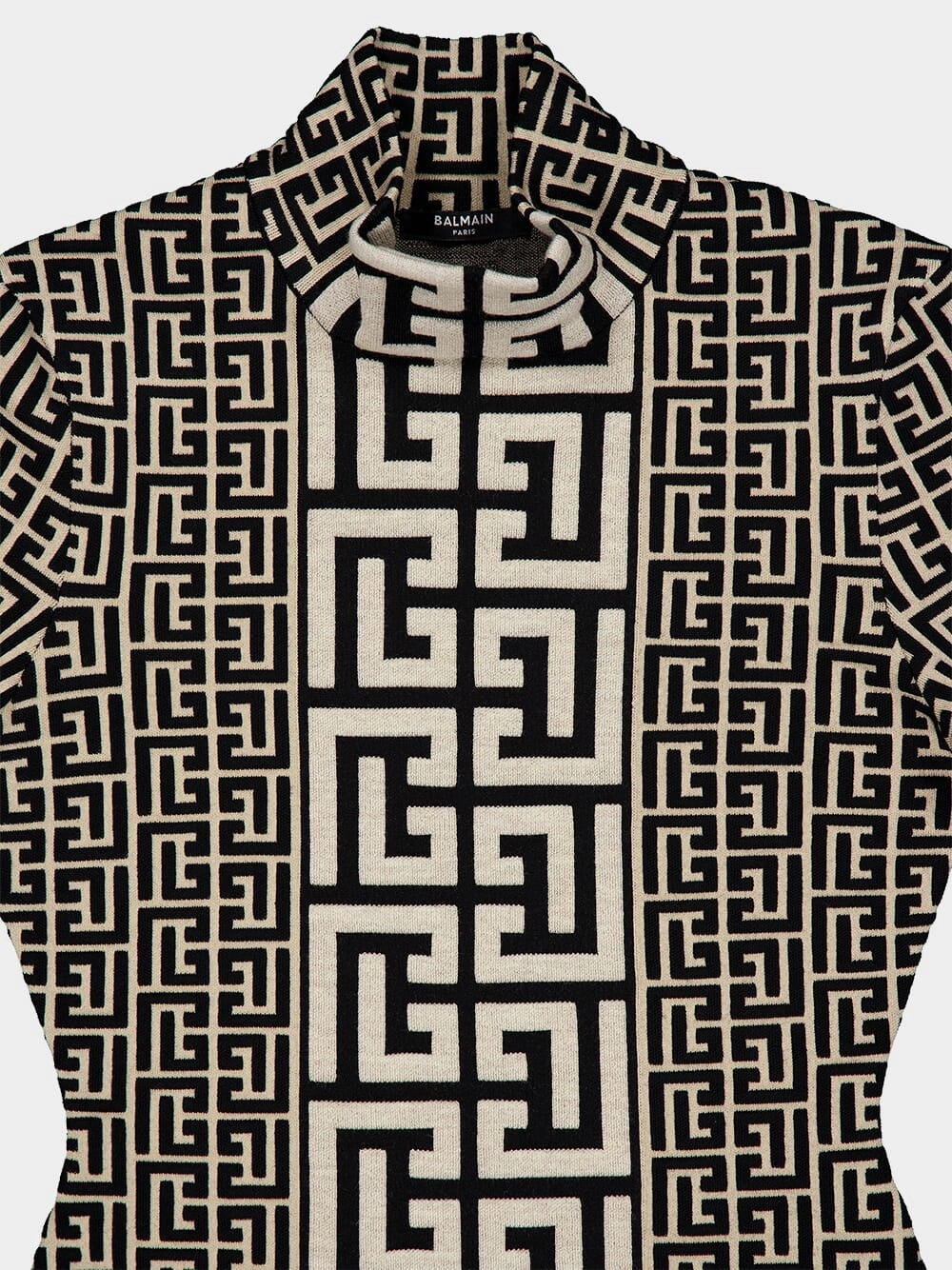 Monogram Print Turtleneck