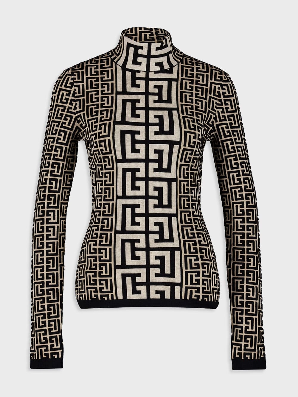 Monogram Print Turtleneck Knitwear Womens - women's knitwear cheap