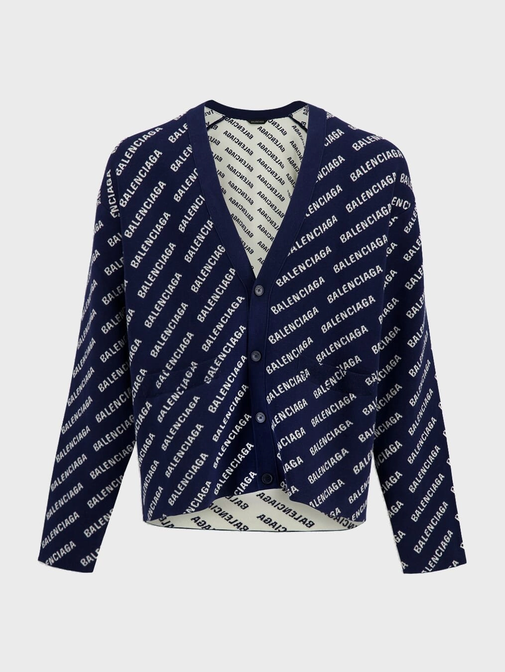 Monogram Printed Knit Cardigan Knitwear Mens - men's sweaters sale