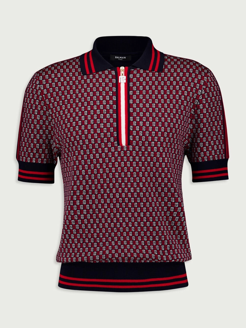Monogram Wool Polo Shirt Knitwear Mens - men's sweaters sale
