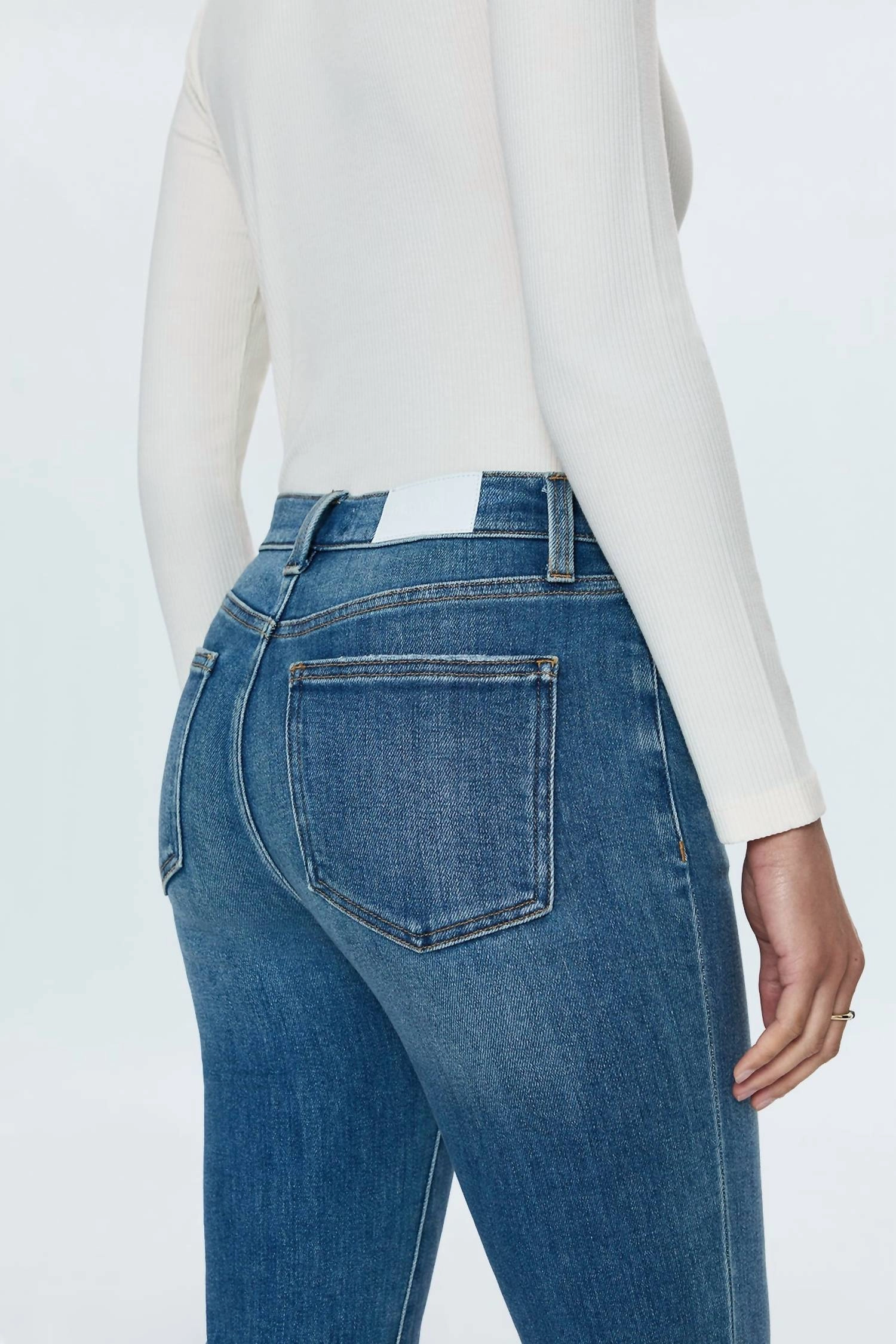 Monroe High Rise Crop Jean In Blue