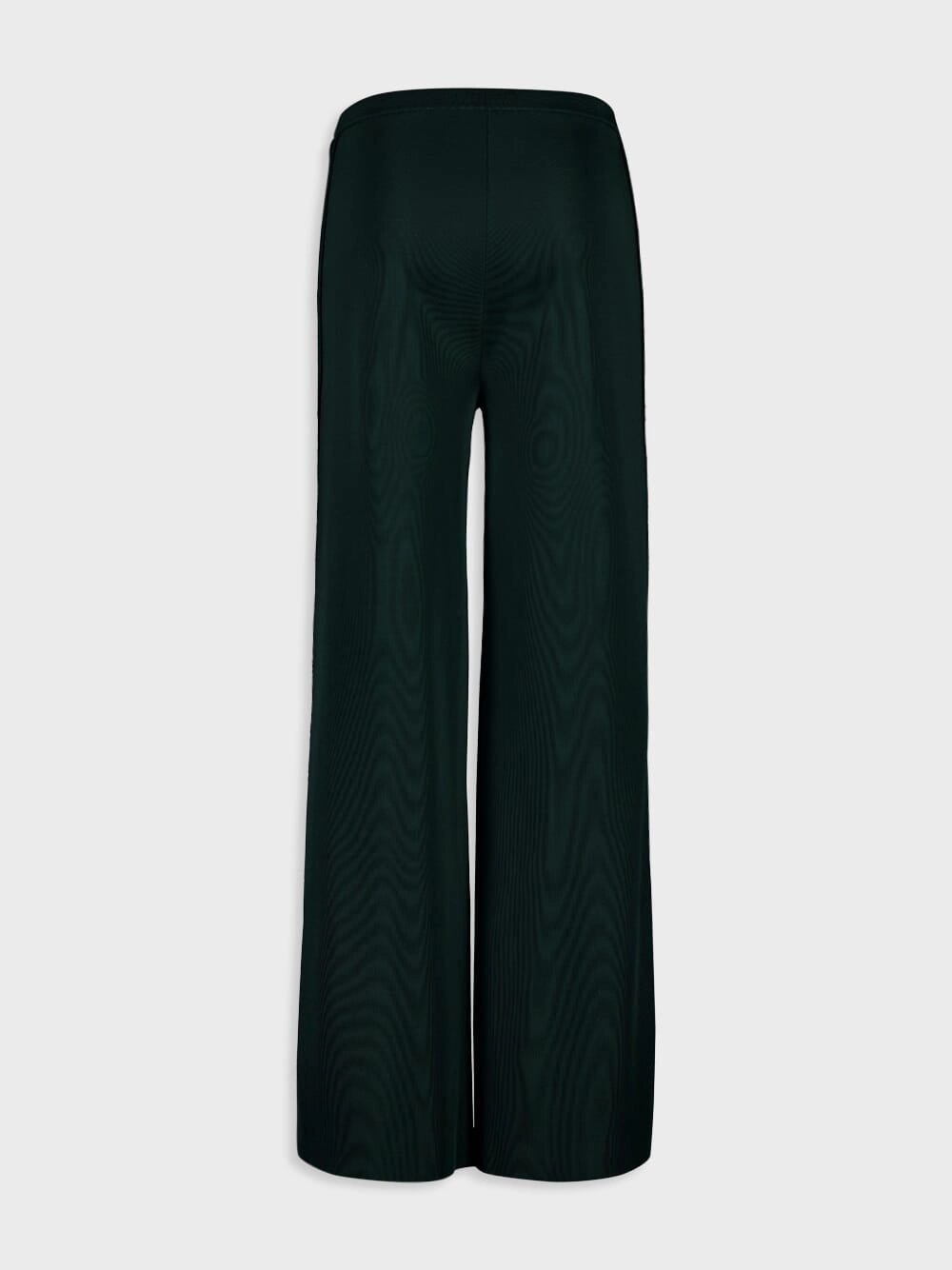 Moss Green Knitted Palazzo Trousers