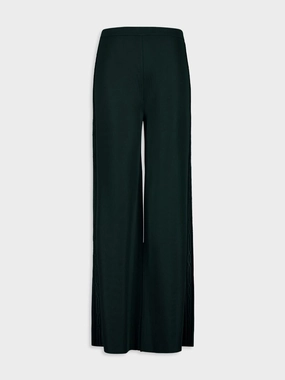Moss Green Knitted Palazzo Trousers Knitwear Womens - women's knitwear cheap