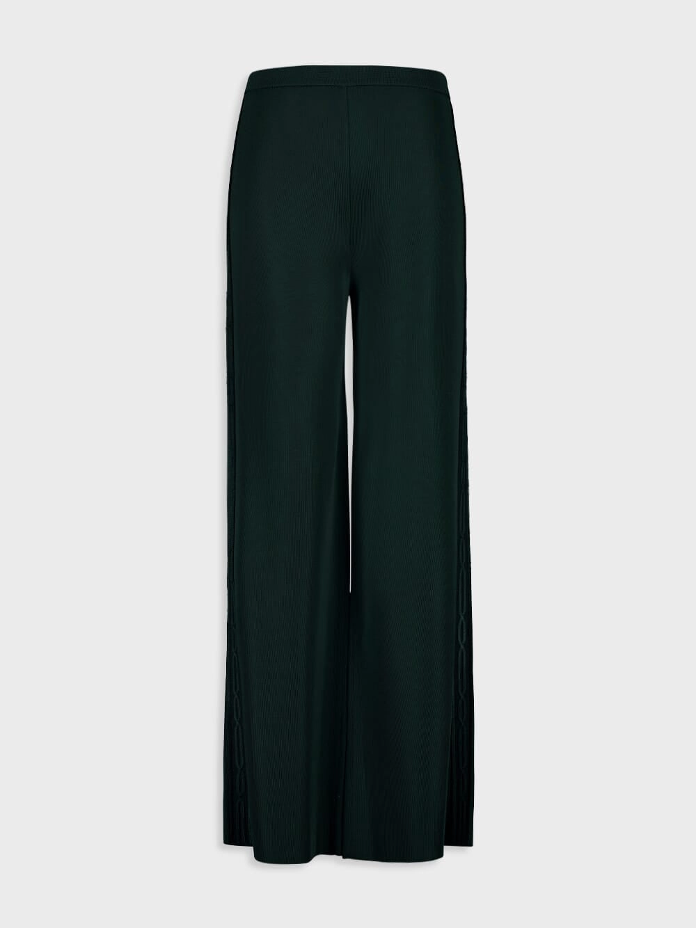 Moss Green Knitted Palazzo Trousers Knitwear Womens - women's knitwear cheap