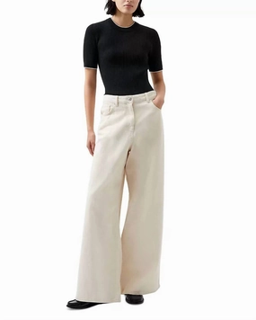 Mozza Short Sleeve Sweater In Blackout Tops Womens - halter tops sale