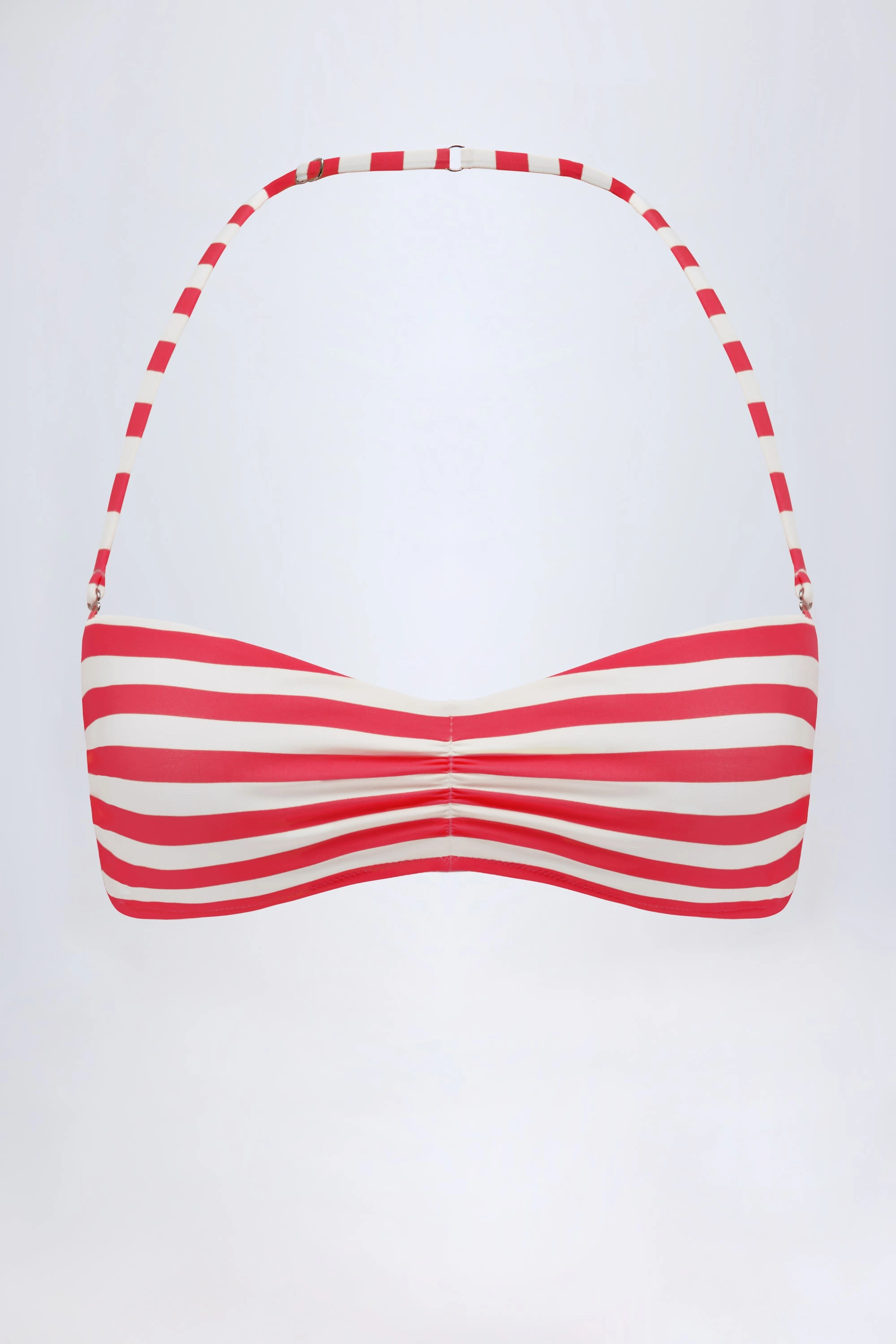 Multiway Bikini Top in Cherry Red Stripe
