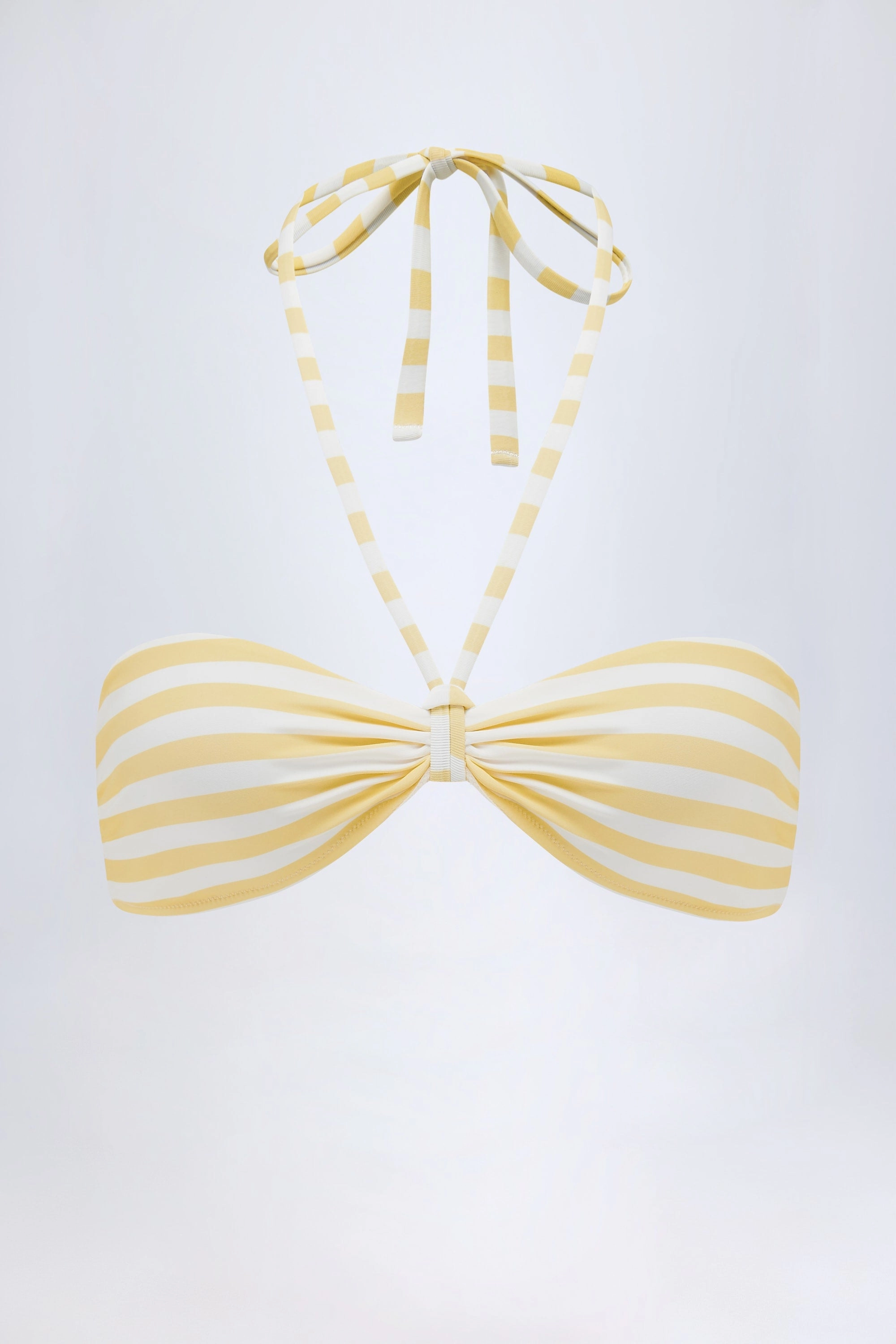 Multiway Bikini Top in Lemon Yellow Stripe