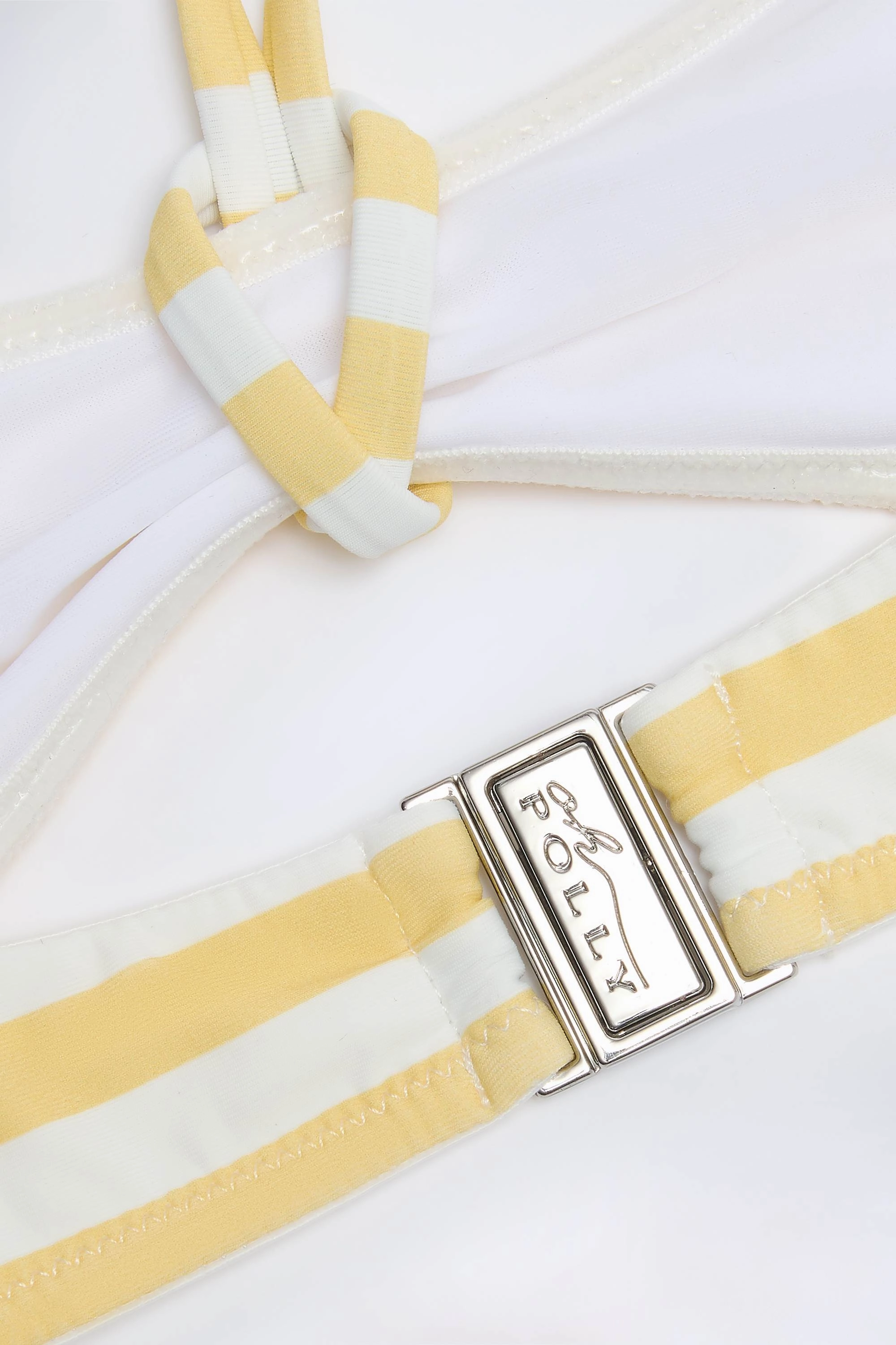Multiway Bikini Top in Lemon Yellow Stripe