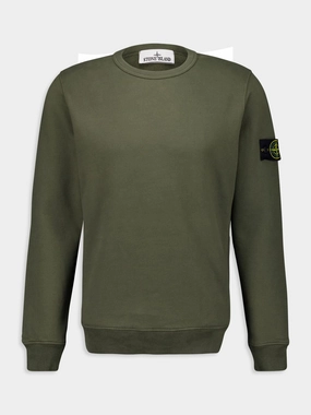 Musk Green Crewneck Sweatshirt Tops Mens - thermal tops